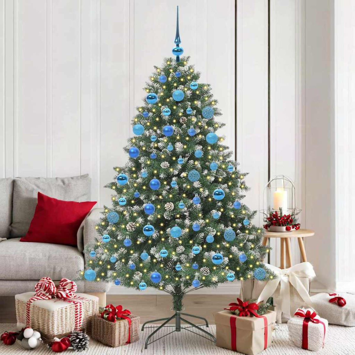 Vidaxl Green Artificial Christmas Tree With 300 Leds With Stand 180 Cm