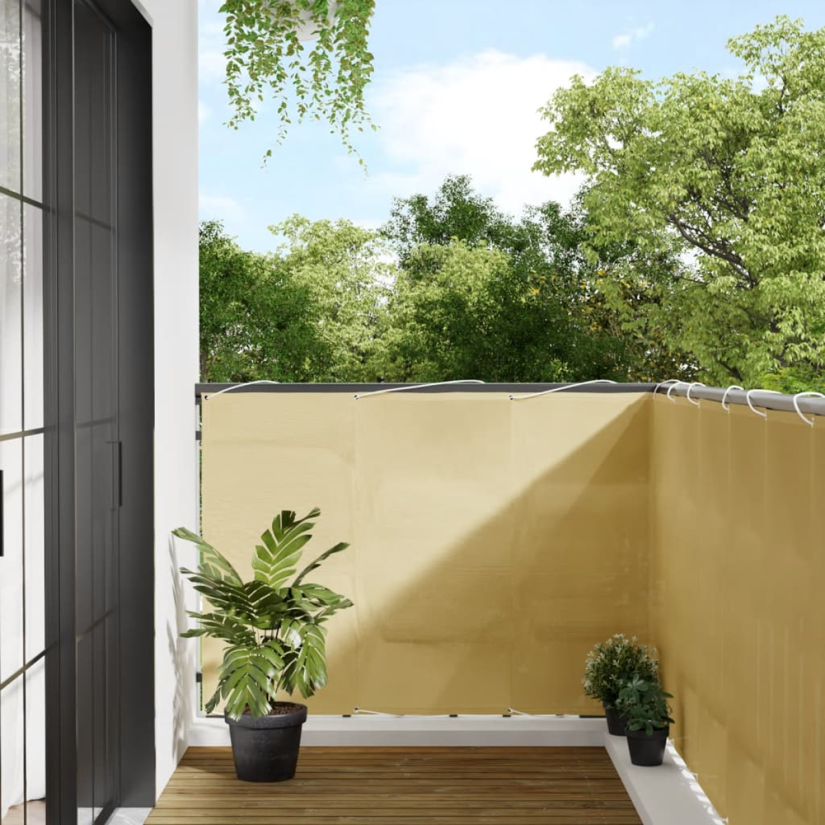 Photos - Parasol VidaXL Balcony Screen Sand 120x500 cm 100 Polyester Oxford 