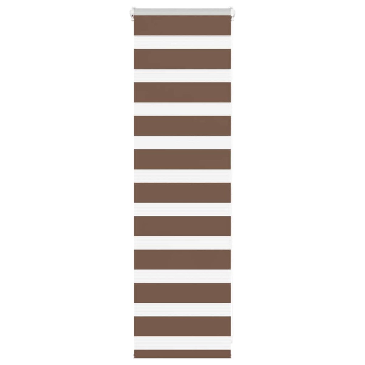 Brown Vidaxl Zebra Blind 50X100 Cm Fabric Width 45.9 Cm Polyester