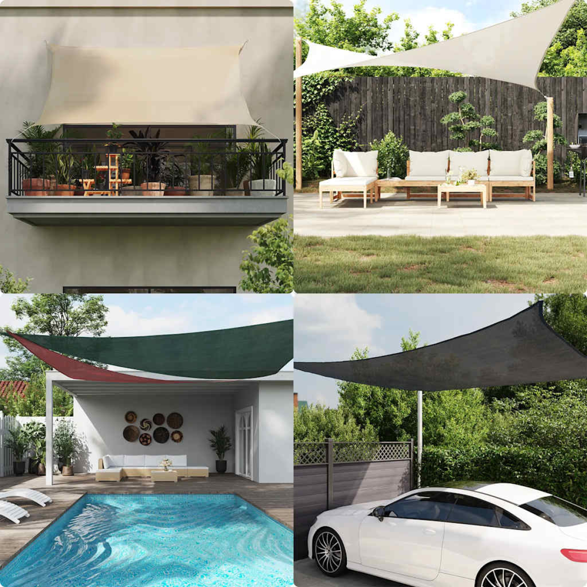 Vidaxl Black Sunshade Sail 160 G/M² 4.5X4.5x4.5 M Hdpe