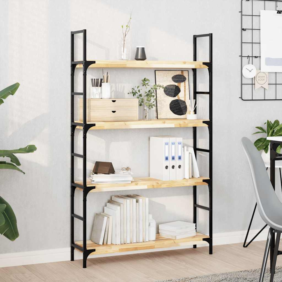 Grain Vidaxl Floating Shelf 100X20x4 Cm Untreated Solid Wood Acacia