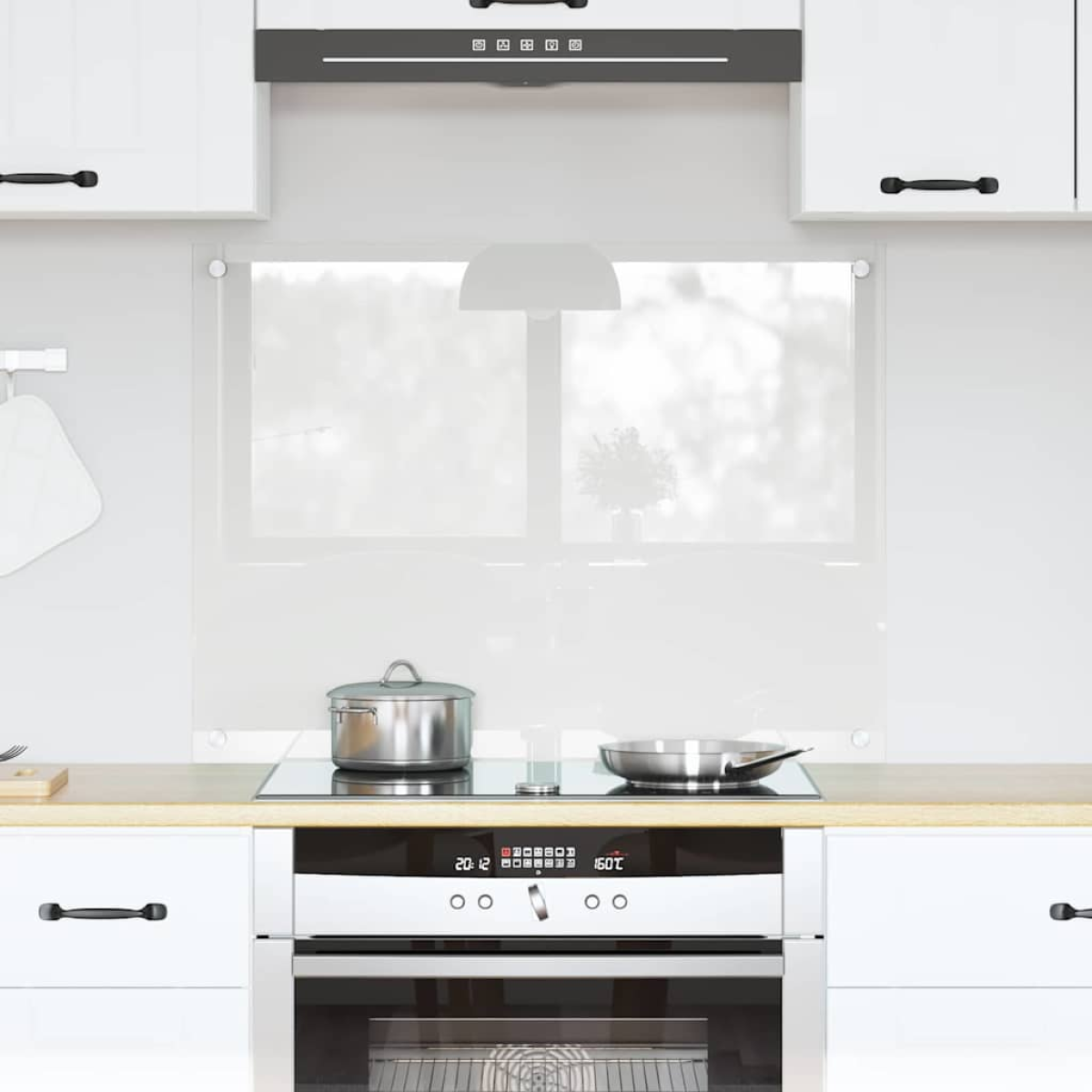 Vidaxl Kitchen Backsplash Transparent 80 X 60 Cm Tempered Glass