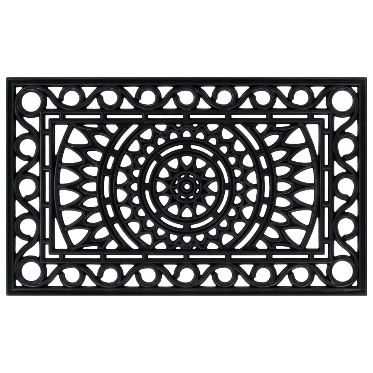 Photos - Doormat VidaXL Door Mat Rectangular 45x75 cm Rubber 