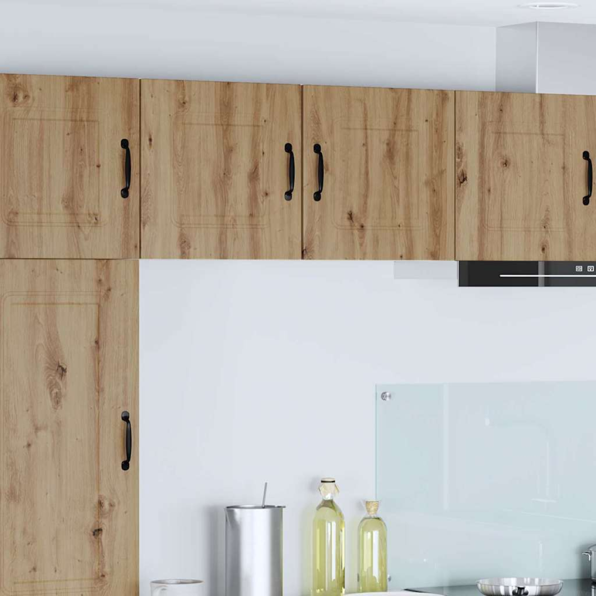 Vidaxl White Kitchen Cabinet With Storage Kalmar Artisan Oak 40 X 31 X 40 Cm