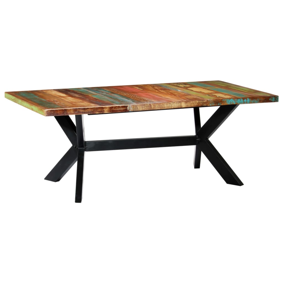 vidaXL Dining Table 200x100x75 cm Solid Reclaimed Wood