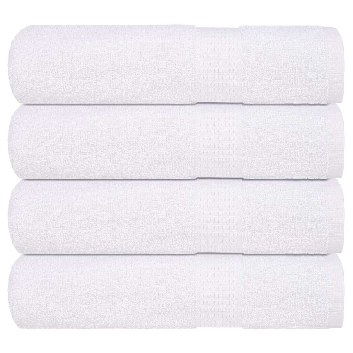 White Vidaxl Shower Towels "Frogn" 4 Pcs 70X140 Cm 360 Gsm