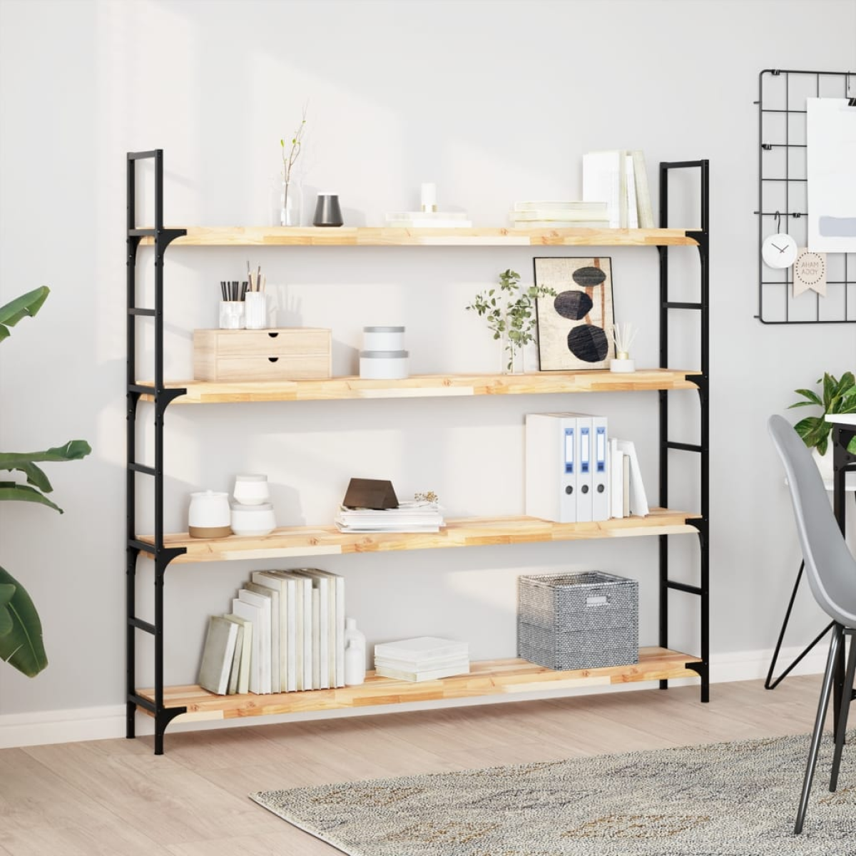 Grain Vidaxl Floating Shelf 120X20x4 Cm Untreated Solid Wood Acacia
