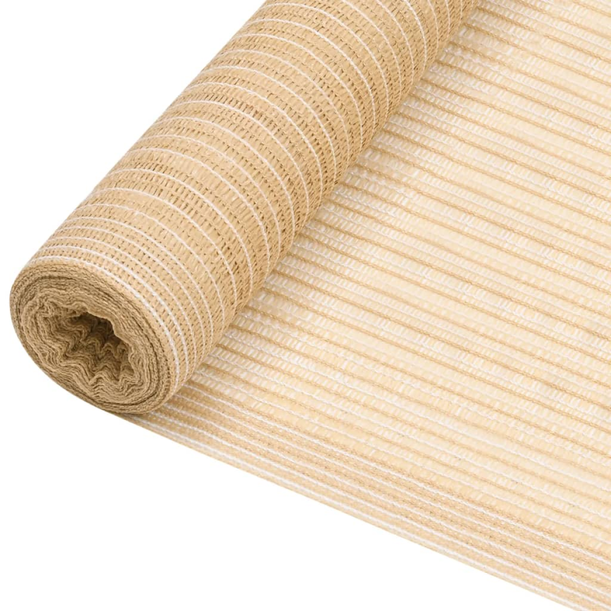 Beige Vidaxl Privacy Net 1.8X25 M Hdpe 75 G/M²