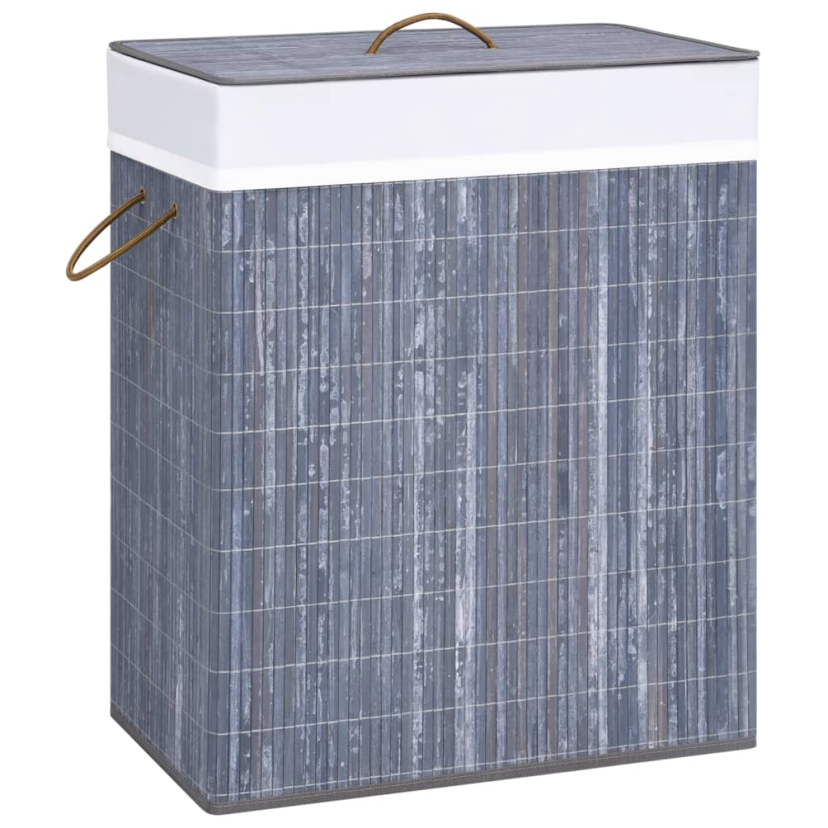 Vidaxl Grey Bamboo Laundry Basket 100 L