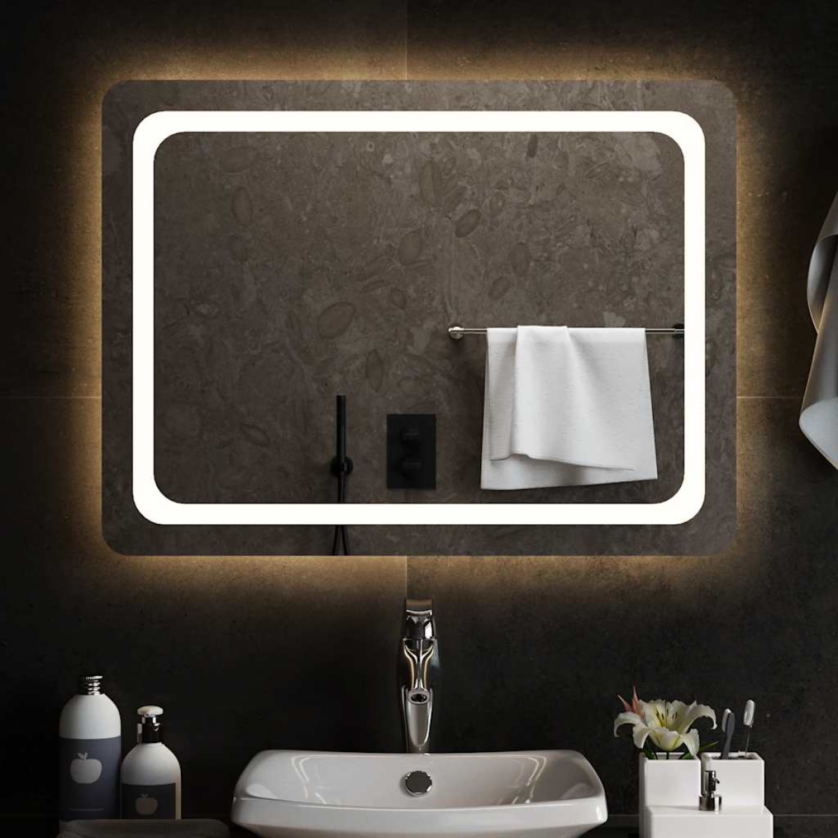 Vidaxl Led Bathroom Mirror 80X60 Cm