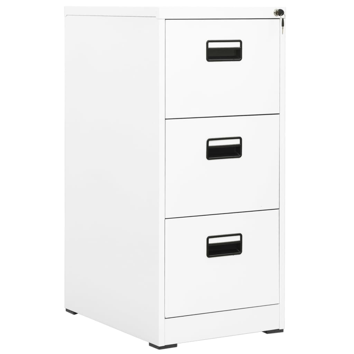 White Vidaxl Filing Cabinet 46X62x102.5 Cm Steel