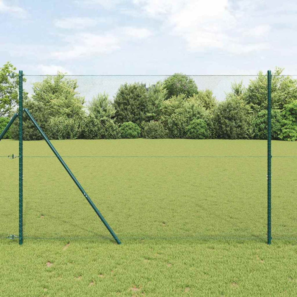 Vidaxl Green Fence Post 25 X 1.5 M (13 Mm Mesh) Steel