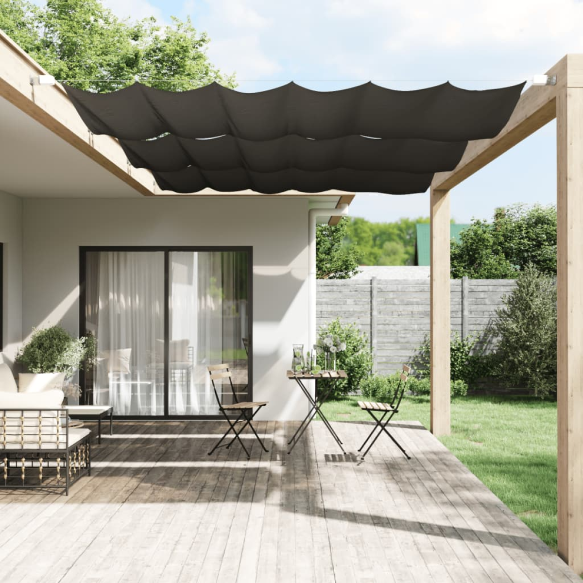 Anthracite Vidaxl Vertical Awning 140X270 Cm Oxford Fabric
