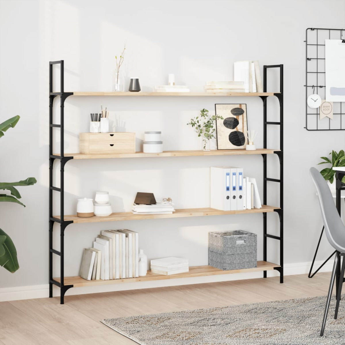 Vidaxl Grain Floating Shelf 140X20x2 Cm Untreated Solid Wood Acacia