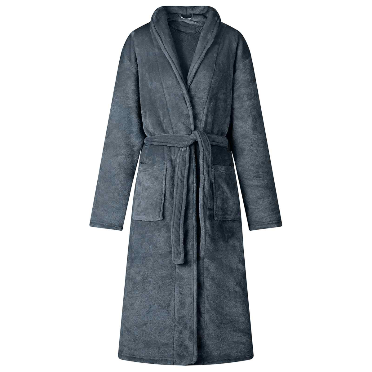 Blue Vidaxl Bathrobe Without Hood Navy Xxl Flannel