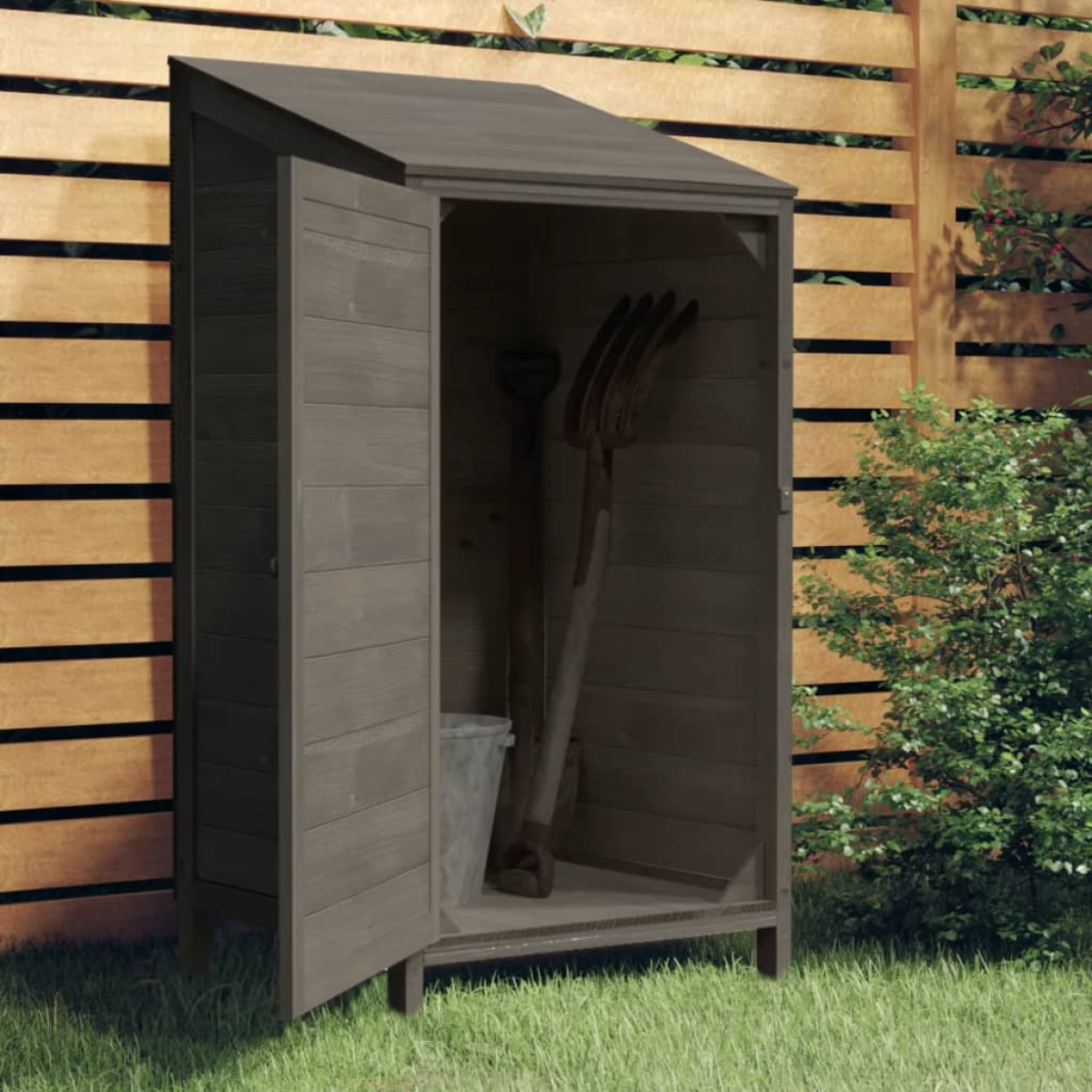 Photos - Inventory Storage & Arrangement VidaXL Garden Shed Anthracite 55x52x112 cm Solid Wood Fir 