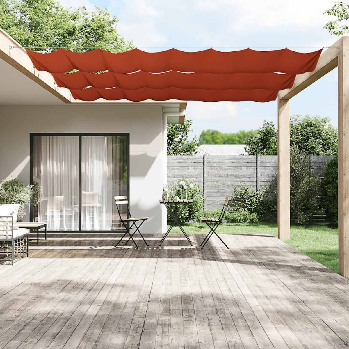 Vidaxl Vertical Awning Terracotta 60X1000 Cm Oxford Fabric