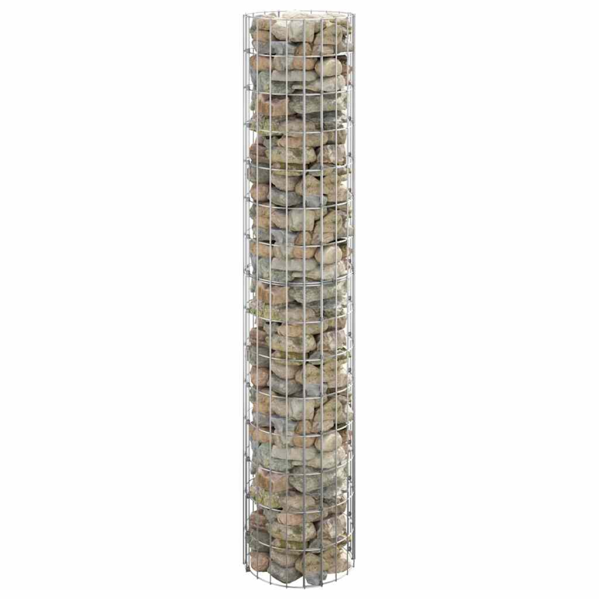 Photos - Plant Stand VidaXL Circular Gabion Pole Galvanised Steel Ø30x150 cm 