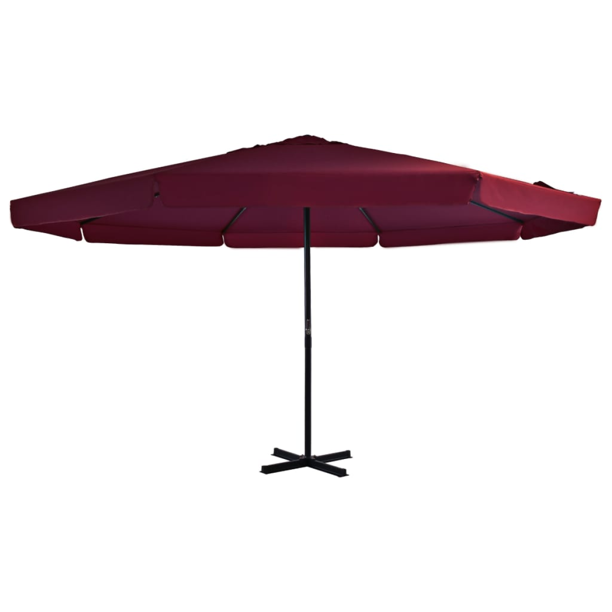 Bordeaux/Red Vidaxl Garden Parasol With Aluminium Pole 500 Cm