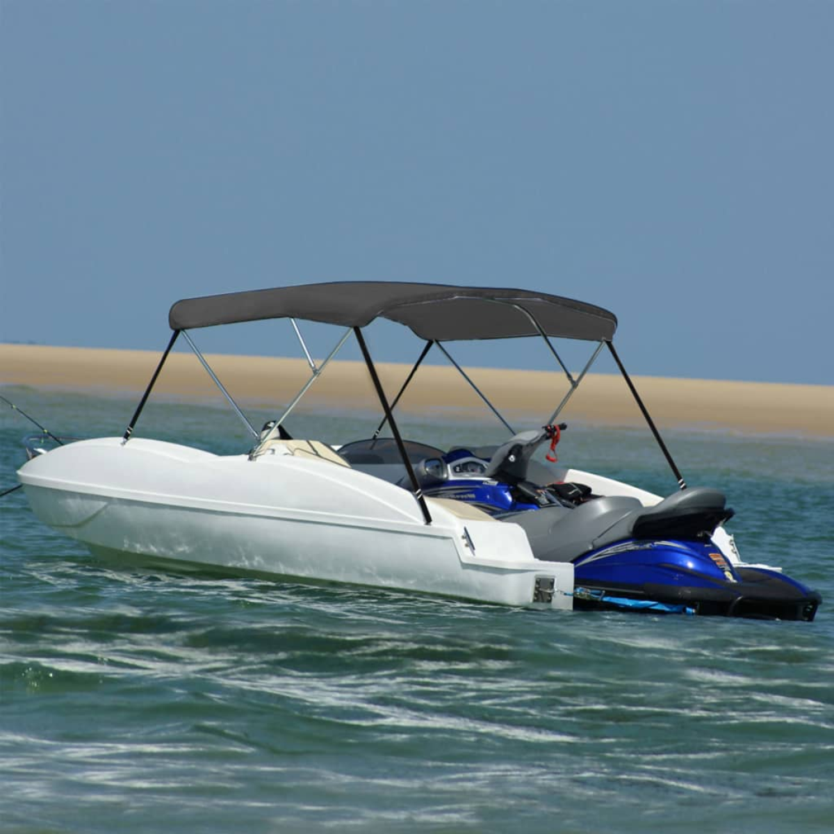 Vidaxl Anthracite 3 Bow Bimini Top 183X180x137 Cm