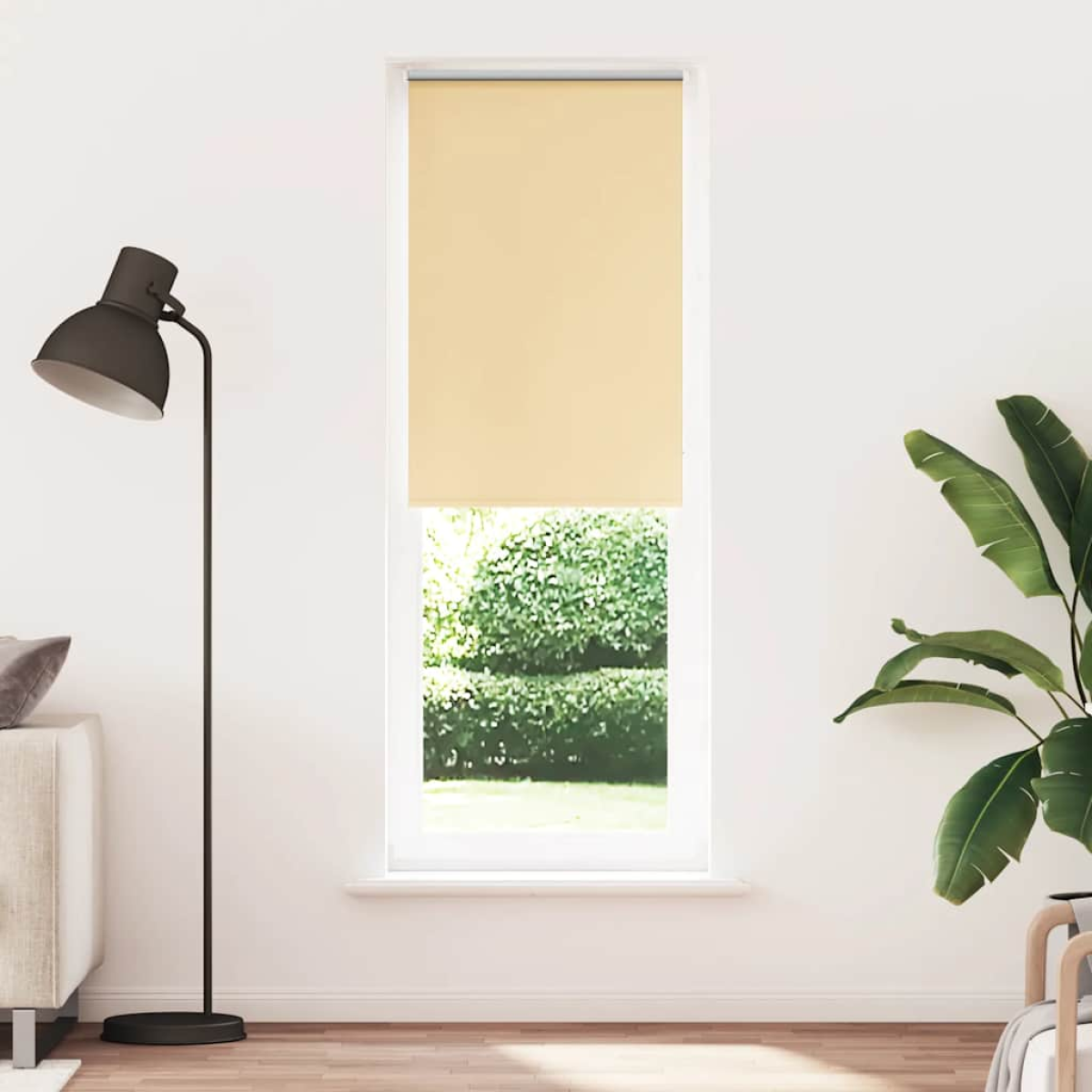 Vidaxl Beige Roller Blind Blackout 75X230 Cm Fabric Width 70.7 Cm Polyester