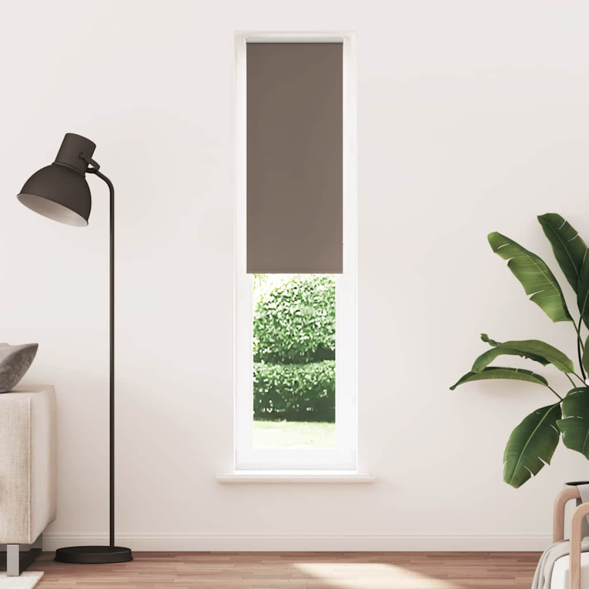 Light Vidaxl Roller Blind Blackout Coffee 45X210 Cm Fabric Width 40.7 Cm Polyester
