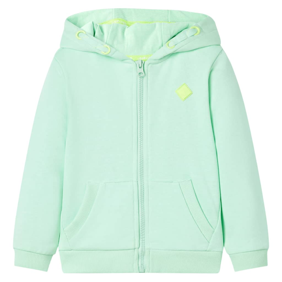 Green Kids' Hooded Sweatshirt With Zip Bright 116