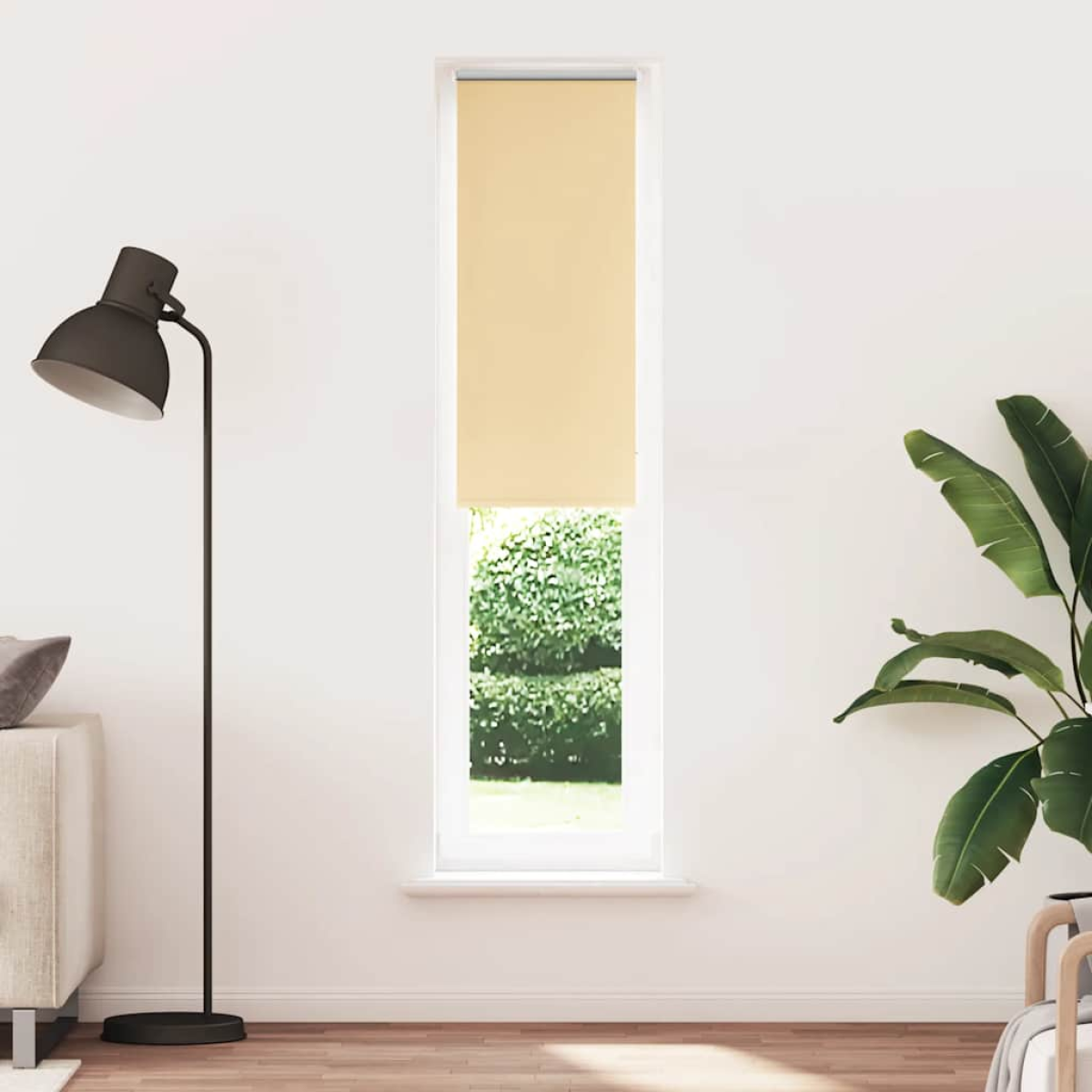 Beige Vidaxl Roller Blind Blackout 40X230 Cm Fabric Width 35.7 Cm Polyester