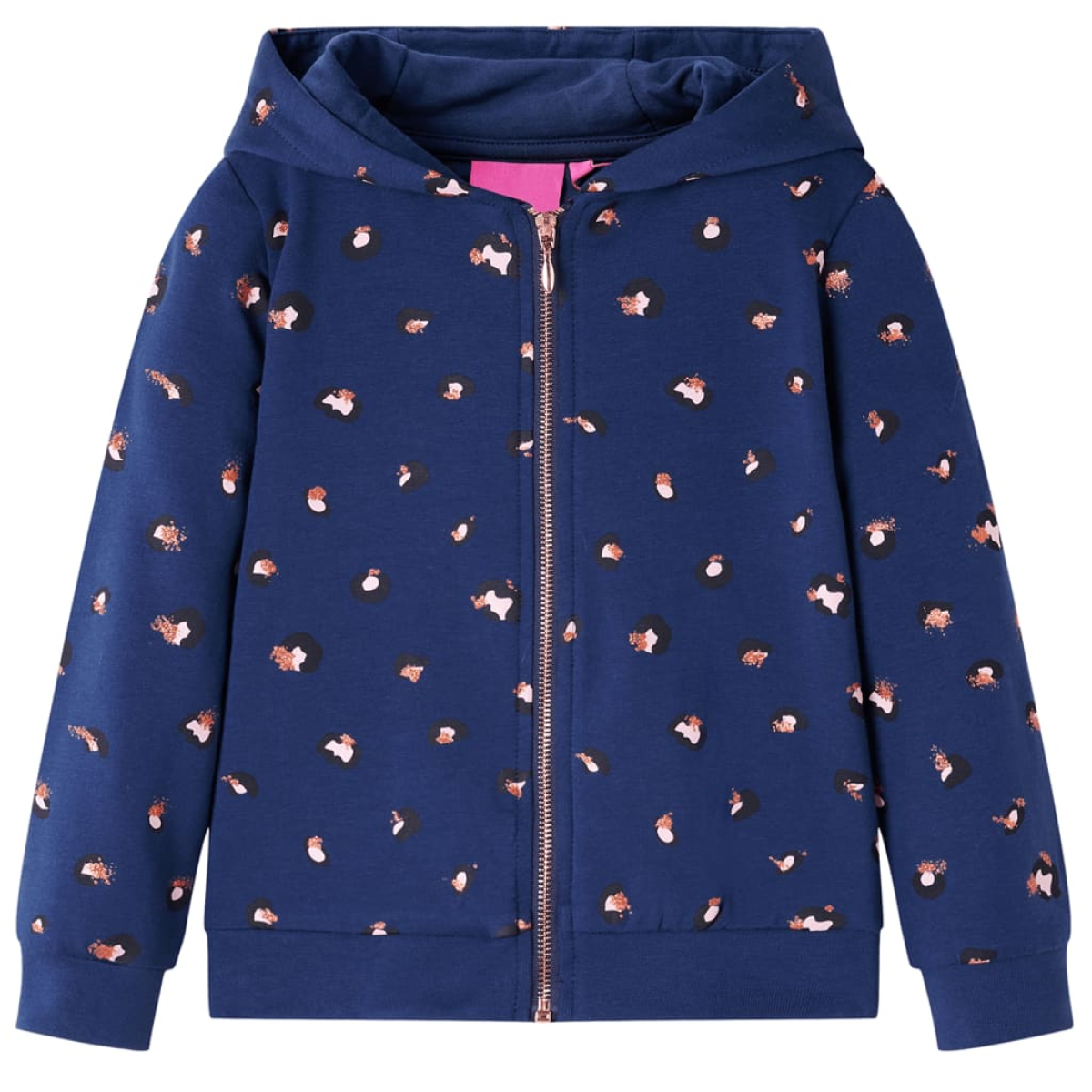 Vidaxl Blue Kids' Hooded Sweatshirt Navy 128